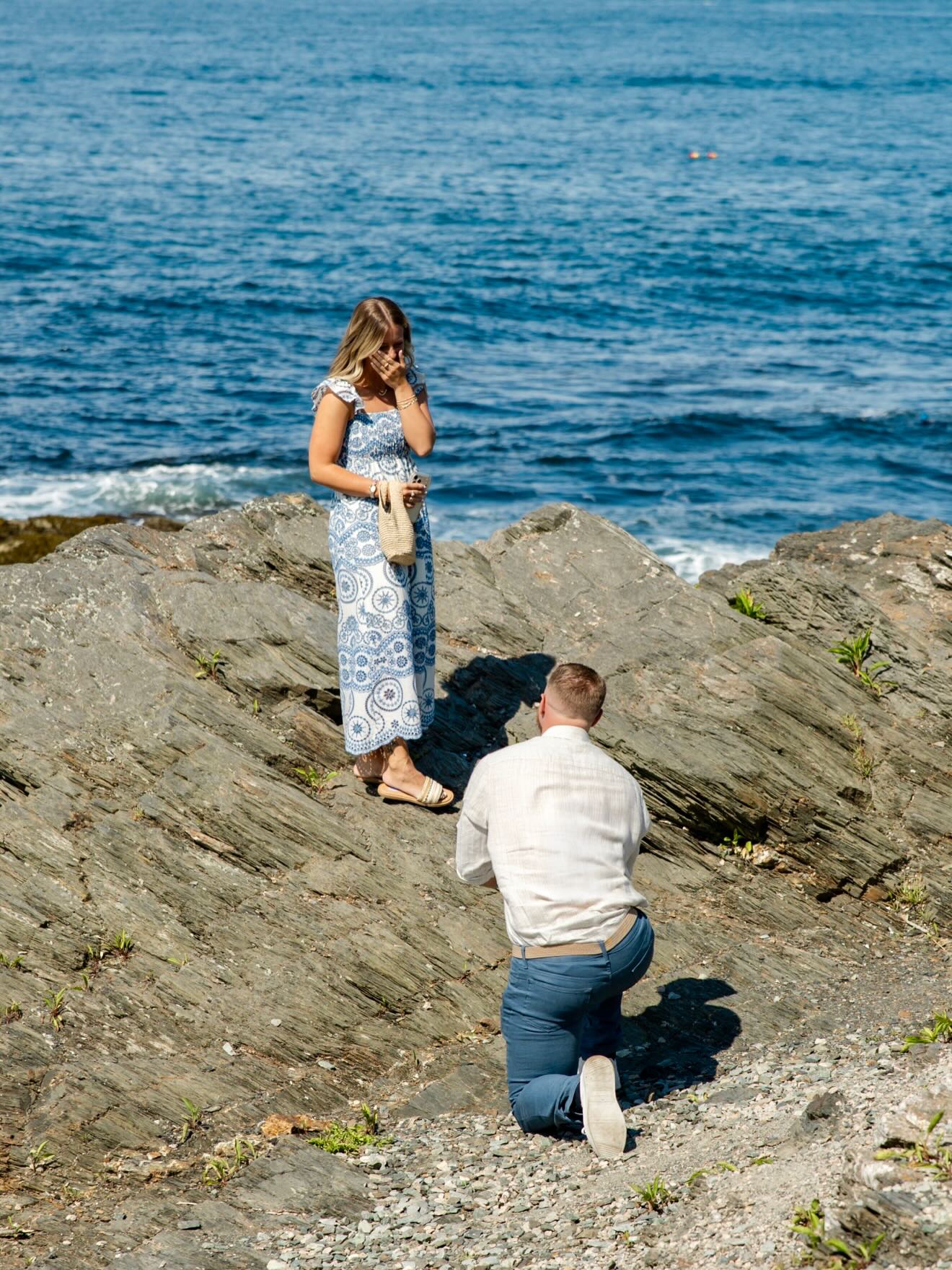 Surprise proposal moment captured candidly